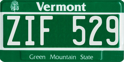 VT license plate ZIF529