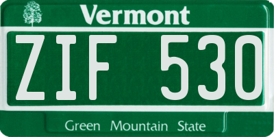VT license plate ZIF530