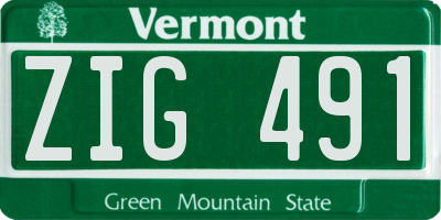 VT license plate ZIG491