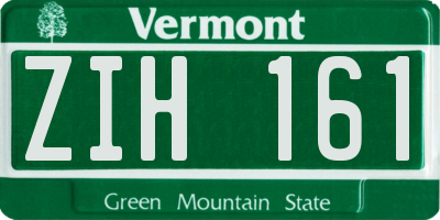 VT license plate ZIH161