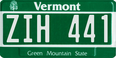 VT license plate ZIH441