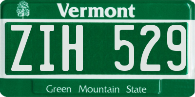 VT license plate ZIH529