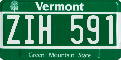 VT license plate ZIH591