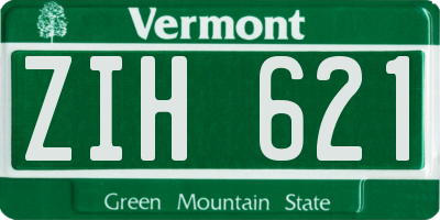 VT license plate ZIH621