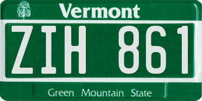 VT license plate ZIH861