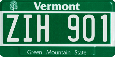 VT license plate ZIH901