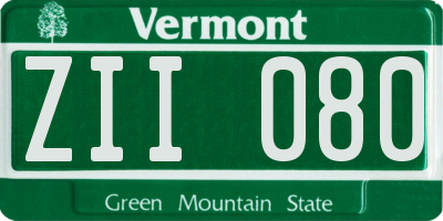 VT license plate ZII080