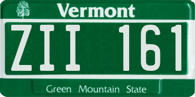 VT license plate ZII161