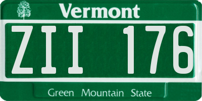 VT license plate ZII176