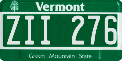 VT license plate ZII276