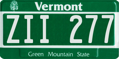 VT license plate ZII277