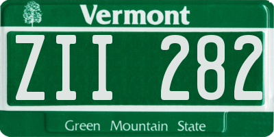 VT license plate ZII282