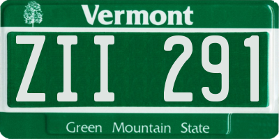 VT license plate ZII291