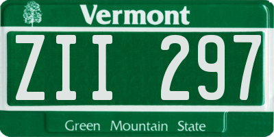 VT license plate ZII297