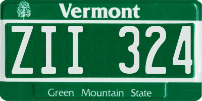 VT license plate ZII324