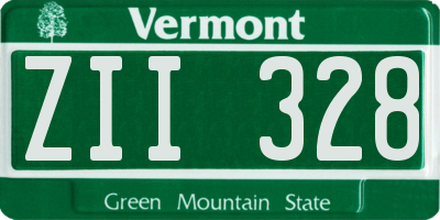 VT license plate ZII328