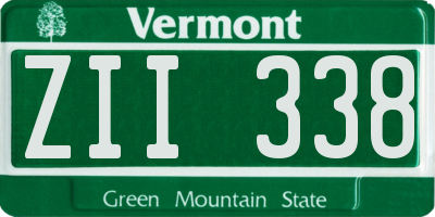 VT license plate ZII338