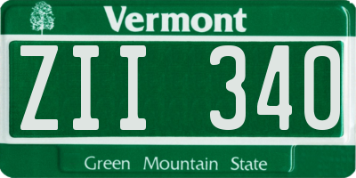 VT license plate ZII340