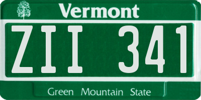 VT license plate ZII341