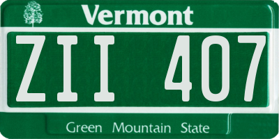 VT license plate ZII407