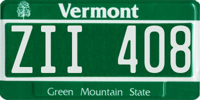 VT license plate ZII408