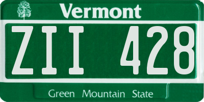 VT license plate ZII428
