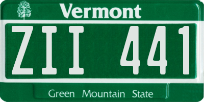 VT license plate ZII441