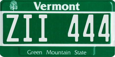 VT license plate ZII444