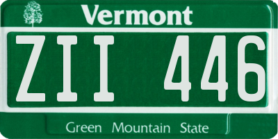 VT license plate ZII446