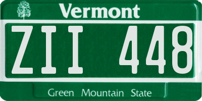 VT license plate ZII448