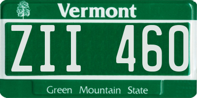 VT license plate ZII460