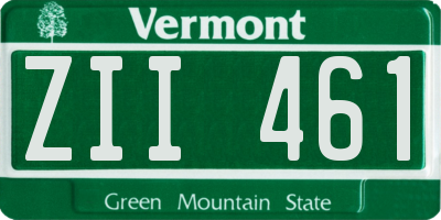 VT license plate ZII461