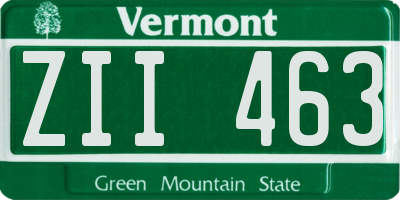VT license plate ZII463