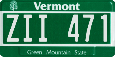VT license plate ZII471