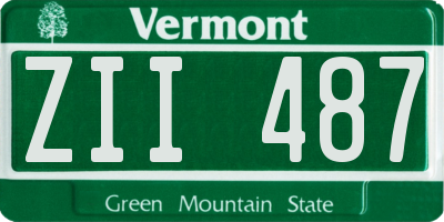 VT license plate ZII487