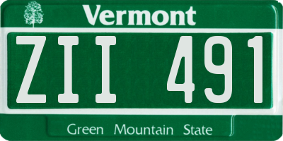 VT license plate ZII491