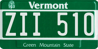 VT license plate ZII510