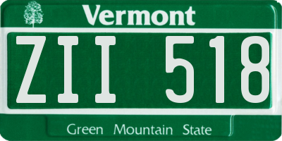 VT license plate ZII518
