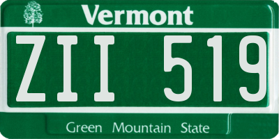 VT license plate ZII519