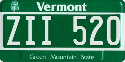 VT license plate ZII520