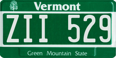 VT license plate ZII529