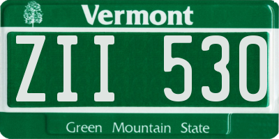 VT license plate ZII530