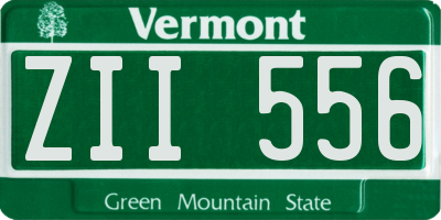 VT license plate ZII556