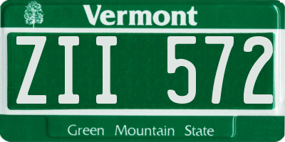 VT license plate ZII572