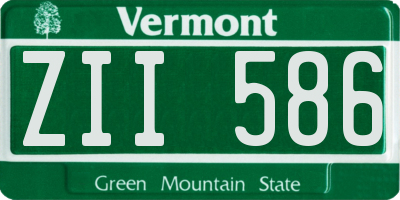 VT license plate ZII586