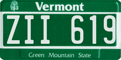 VT license plate ZII619