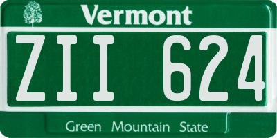 VT license plate ZII624