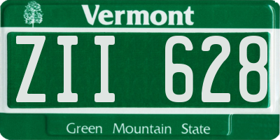 VT license plate ZII628