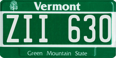 VT license plate ZII630