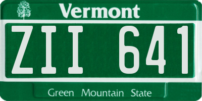 VT license plate ZII641